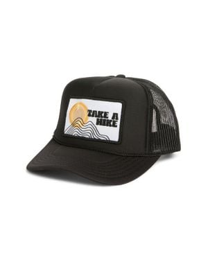 Friday Feelin Take A Hike Patch Trucker Hat - Black