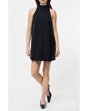 French Connection Ennis Satin Babydoll Minidress - Black