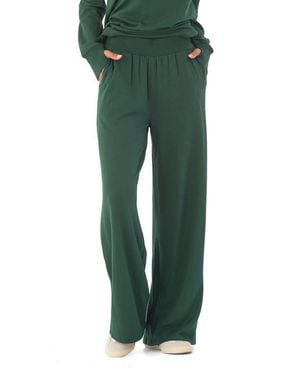 Threads For Thought Esmeralda Feather Wide Leg Pants - Green