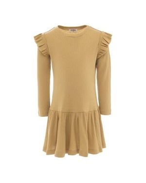 BANBLU Modal Ruffle Dress - Natural