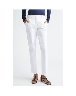 Michael Kors Samantha Stretch Cotton Pants - White