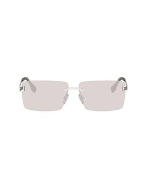 Fendi Sky Rimless Rectangular Sunglasses - Multicolor