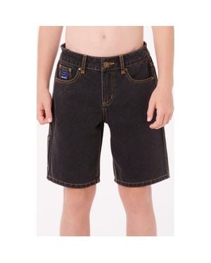 Rip Curl Kids' Hyped Up Denim Carpenter Shorts - Black