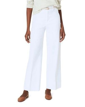 Spanx Spanxsupersmooth Crop Wide Leg Stretch Twill Pants - White