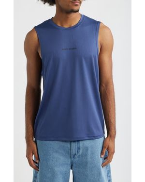 Saint Studio Tempo Wordmark Tech Tank - Blue
