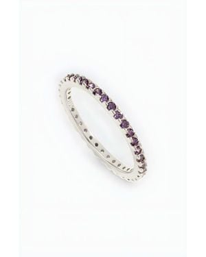 Mint & Lily February Birthstone Eternity Stacking Ring - White