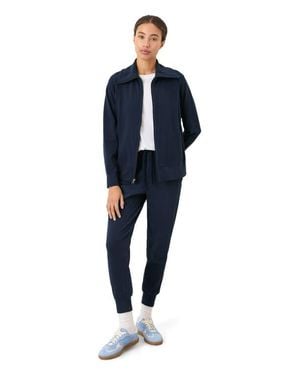 Pact Organic Cotton Cloudknit Zip Jacket - Blue
