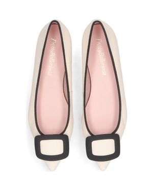 Pretty Ballerinas Pointed Toe Buckle Flat - Pink