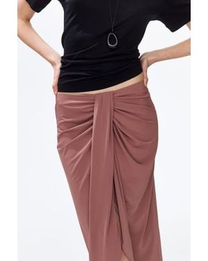 H&M Draped Jersey Skirt - Red