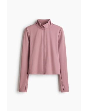 H&M Zip-Through Sports Jacket With Softmove - Pink