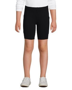 Lands' End Girls Tough Cotton Bike Shorts - Black