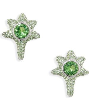 Collina Strada Coral Stud Earrings - Green