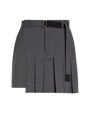 Sacai Belting Suiting Skort - Gray