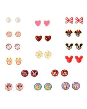 Disney Minnie Mouse & Friends Stud Earrings, Pack Of 16 Pairs - White