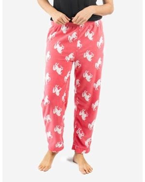 Leveret Fleece Holiday Pajama Pants - Red