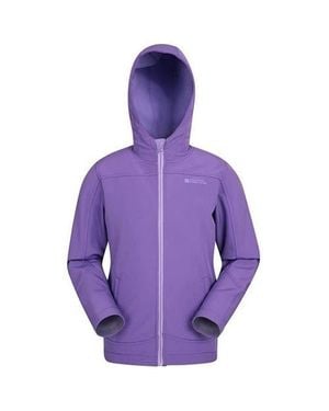 Mountain Warehouse Childrens/Kids Exodus Water Resistant Soft Shell Jacket - Purple