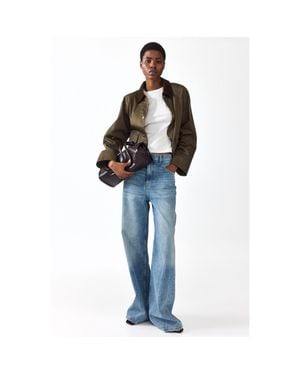 H&M Corduroy-Collar Jacket - Green