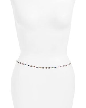 VIDAKUSH Crystal Station Belly Chain - White