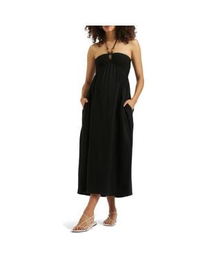 Ripe Maternity Evie Crochet Dress - Black