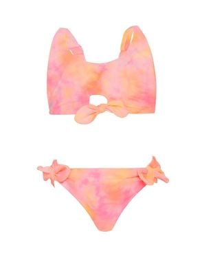 PQ Swim Kids' Annie Bow Two-Piece Swimsuit - Pink