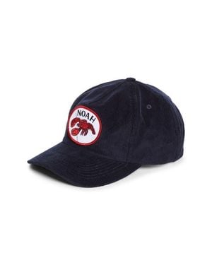 Noah Coastal Patch Corduroy Baseball Cap - Blue