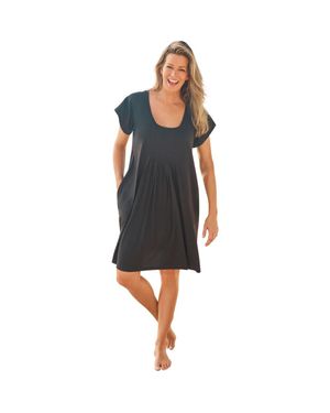 Swim 365 Box-Pleat Cover Up - Black
