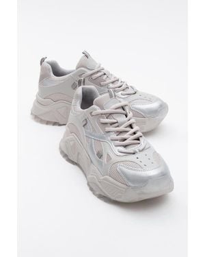 Prologue Shoes Loretta Platform Sneakers - Gray