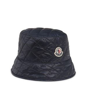 Moncler Diamond Quilted Nylon Bucket Hat - Blue