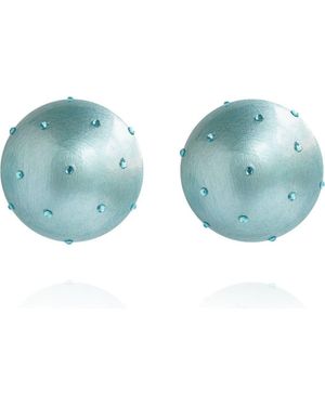 Saule Label Gaia Crystal Midi Earrings - Blue