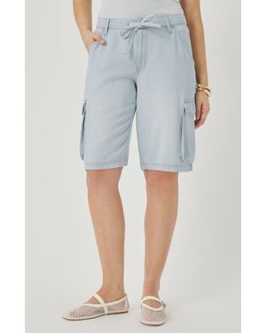 Splendid Denim Cargo Shorts - Blue