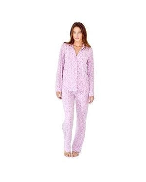 Crickle Daisy Oopsie Daisy Long Pajama Set - Purple