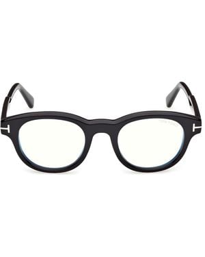 Tom Ford 47Mm Round Optical Glasses - Brown
