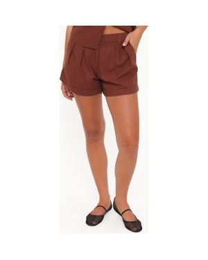 Petal & Pup Elinor Pleated Shorts - Red