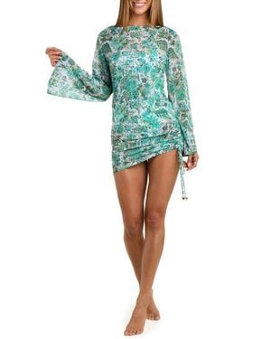 Sunshine 79 Free Spirit Long Sleeve Cover-Up Tunic - Blue