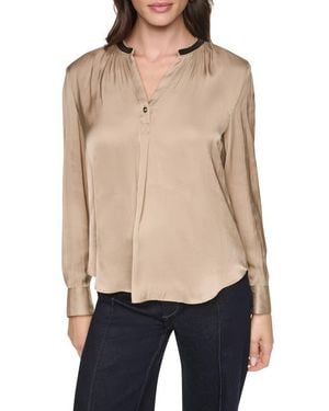 DKNY Park Satin Top - Natural