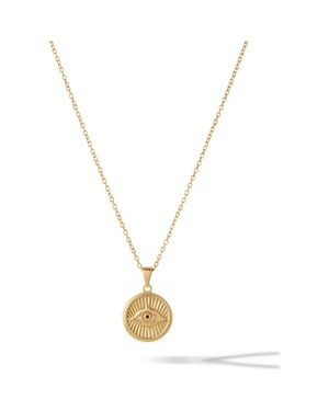 Vincero Courage Evil Eye Pendant Necklace - Metallic