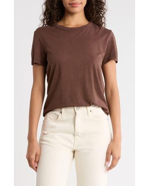 Marine Layer Tried And True Hemp & Cotton Crewneck T-Shirt - Brown