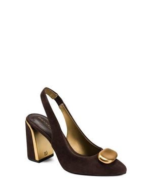 Donna Karan Rebecca Pointed Toe Slingback Pump - Brown