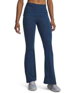 Under Armour Meridian Performance Rib Foldover Flare Pants - Blue