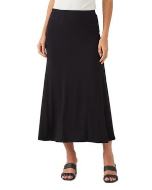Karen Kane Side Slit Midi Skirt - Black