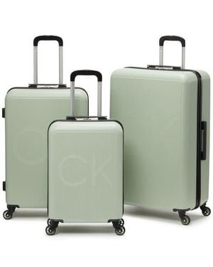 Calvin Klein Vision 3 Piece Luggage Set - Green
