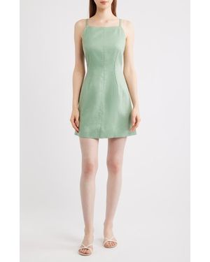 Theory Apron Linen Blend Minidress - Green