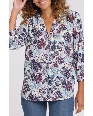 NYDJ Pintuck Top - Blue