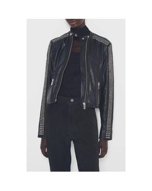 AS by DF Ryder Upcycled Leather Jacket - Blue