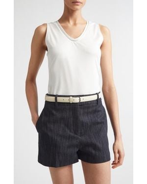Eleventy Trimmed Tank - White