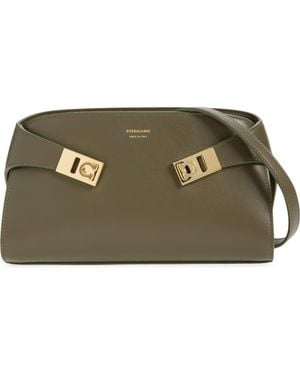 Ferragamo Hug Soft Leather Convertible Bag - Green
