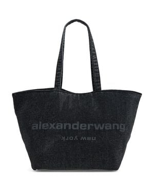 Alexander Wang Punch Hotfix Denim Tote - Black