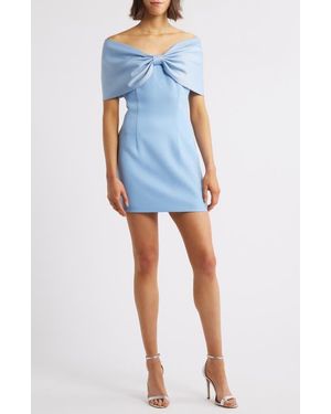 Sonya Moda Belluno Off The Shoulder Minidress - Blue