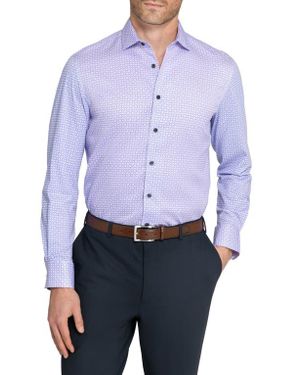 W.r.k. Reworked Slim Fit Cotton Dress Shirt - Blue