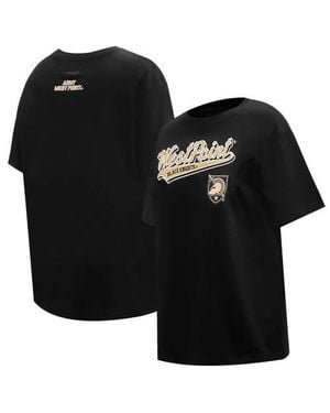 Pro Standard Army Knights Script Tail Oversized Boyfriend T-Shirt - Black